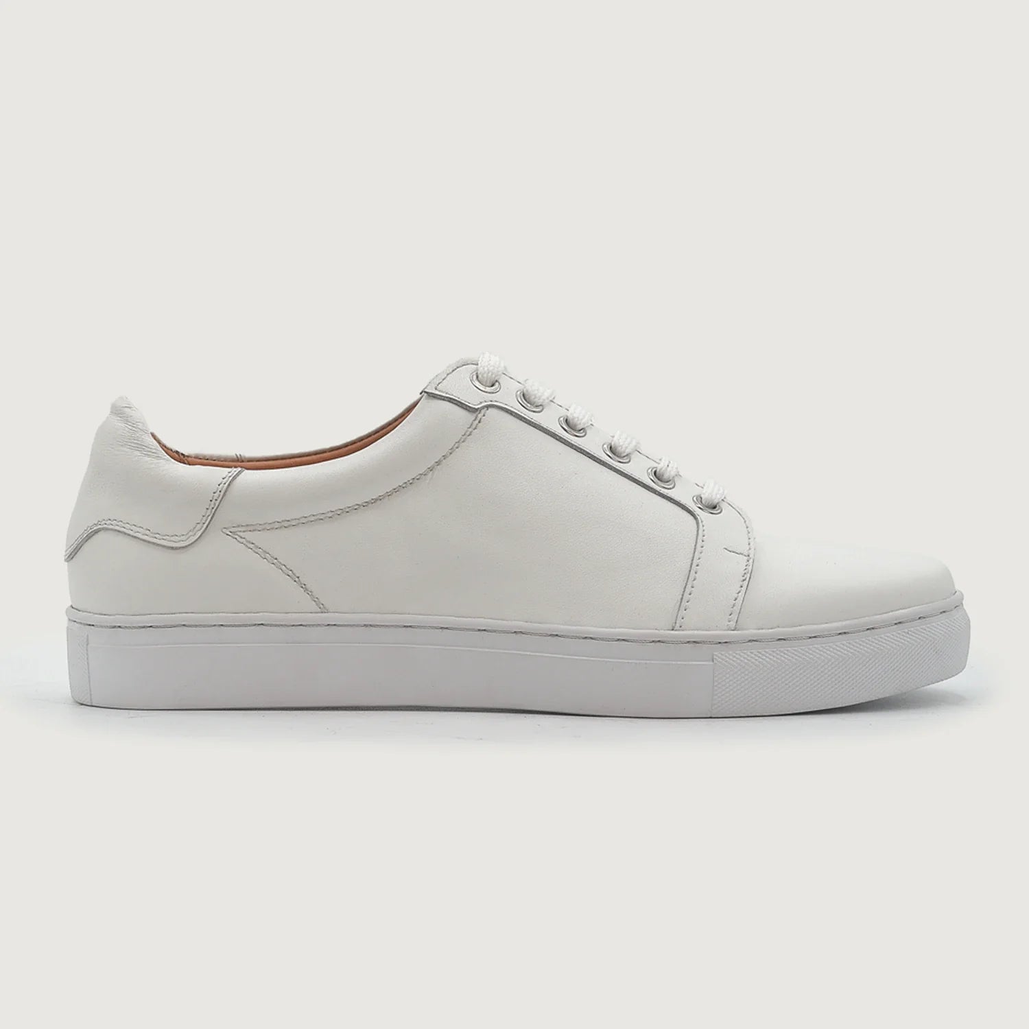 Carter Runn White Leather Sneakers by Dash Racegear - men Leather Shoes view 2