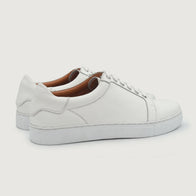 Carter Runn White Leather Sneakers by Dash Racegear - men Leather Shoes view 3