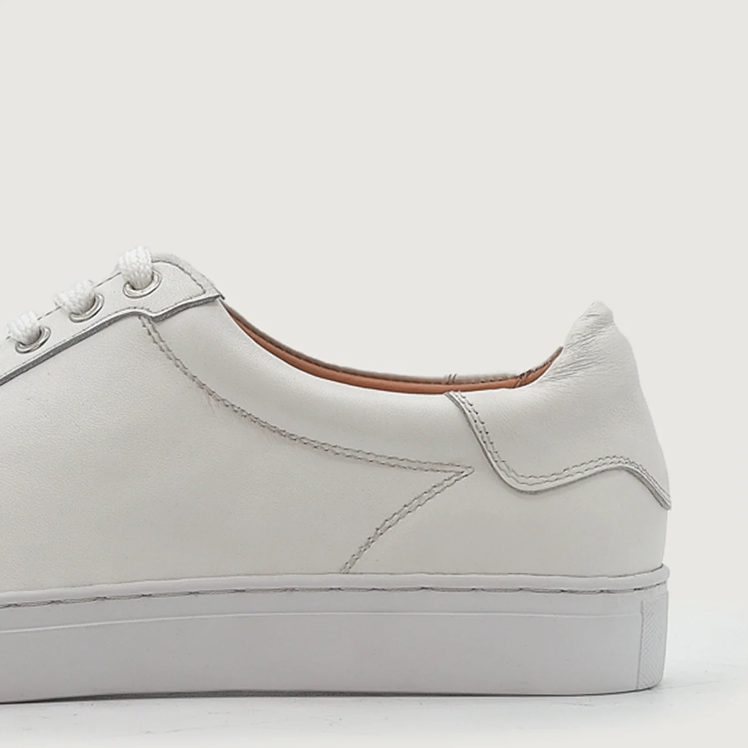 Carter Runn White Leather Sneakers by Dash Racegear - men Leather Shoes view 6