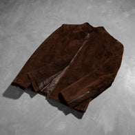 Charcoal Mocha Suede Biker Jacket by Dash Racegear - men Jacket view 8