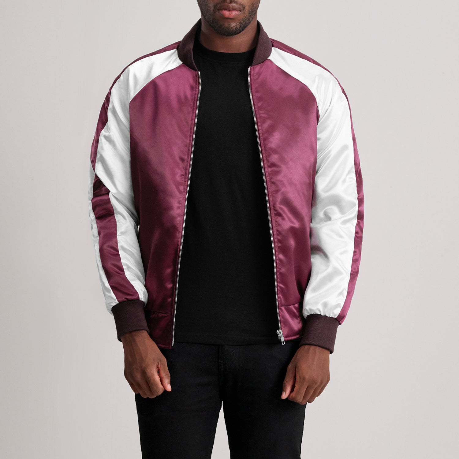 Clarke Maroon Varsity Jacket by Dash Racegear - men Jacket view 3