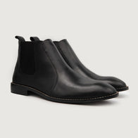 Clarkson Chelsea Black Leather Boots by Dash Racegear - men Leather Shoes view 1