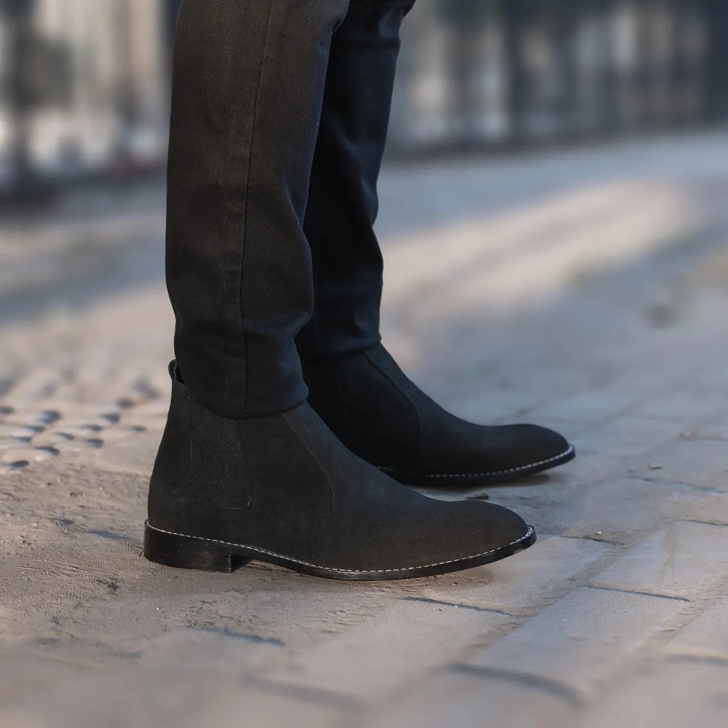 Clarkson Chelsea Black Leather Boots by Dash Racegear - men Leather Shoes view 10