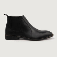 Clarkson Chelsea Black Leather Boots by Dash Racegear - men Leather Shoes view 2
