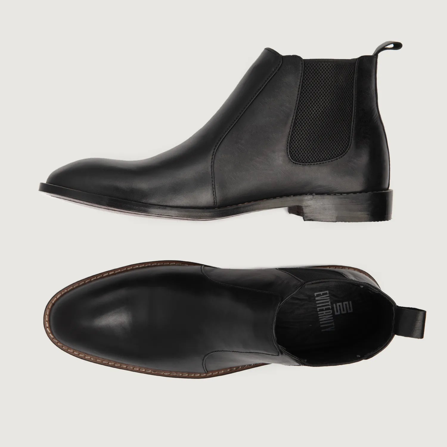 Clarkson Chelsea Black Leather Boots by Dash Racegear - men Leather Shoes view 3