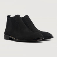 Clarkson Chelsea Black Suede Leather Boots by Dash Racegear - men Leather Shoes view 1