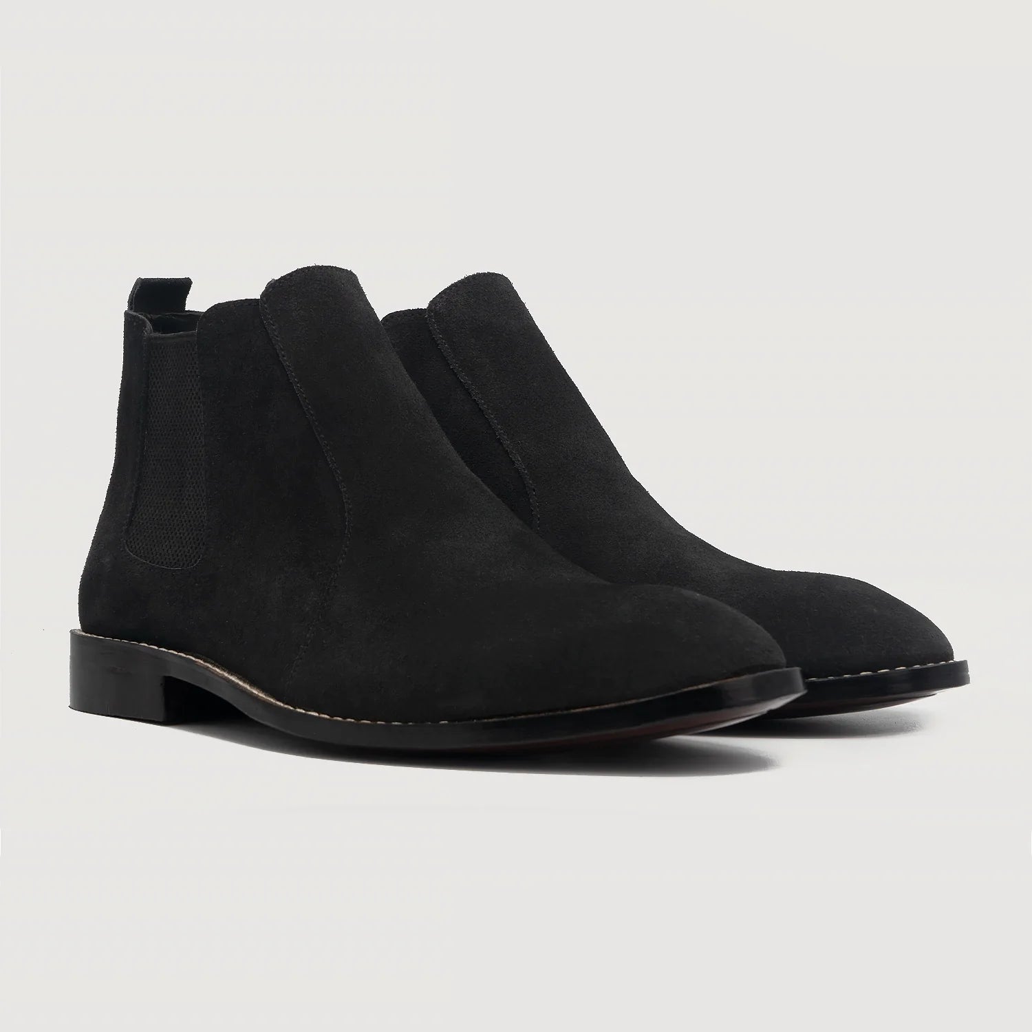 Clarkson Chelsea Black Suede Leather Boots by Dash Racegear - men Leather Shoes view 1