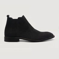 Clarkson Chelsea Black Suede Leather Boots by Dash Racegear - men Leather Shoes view 2