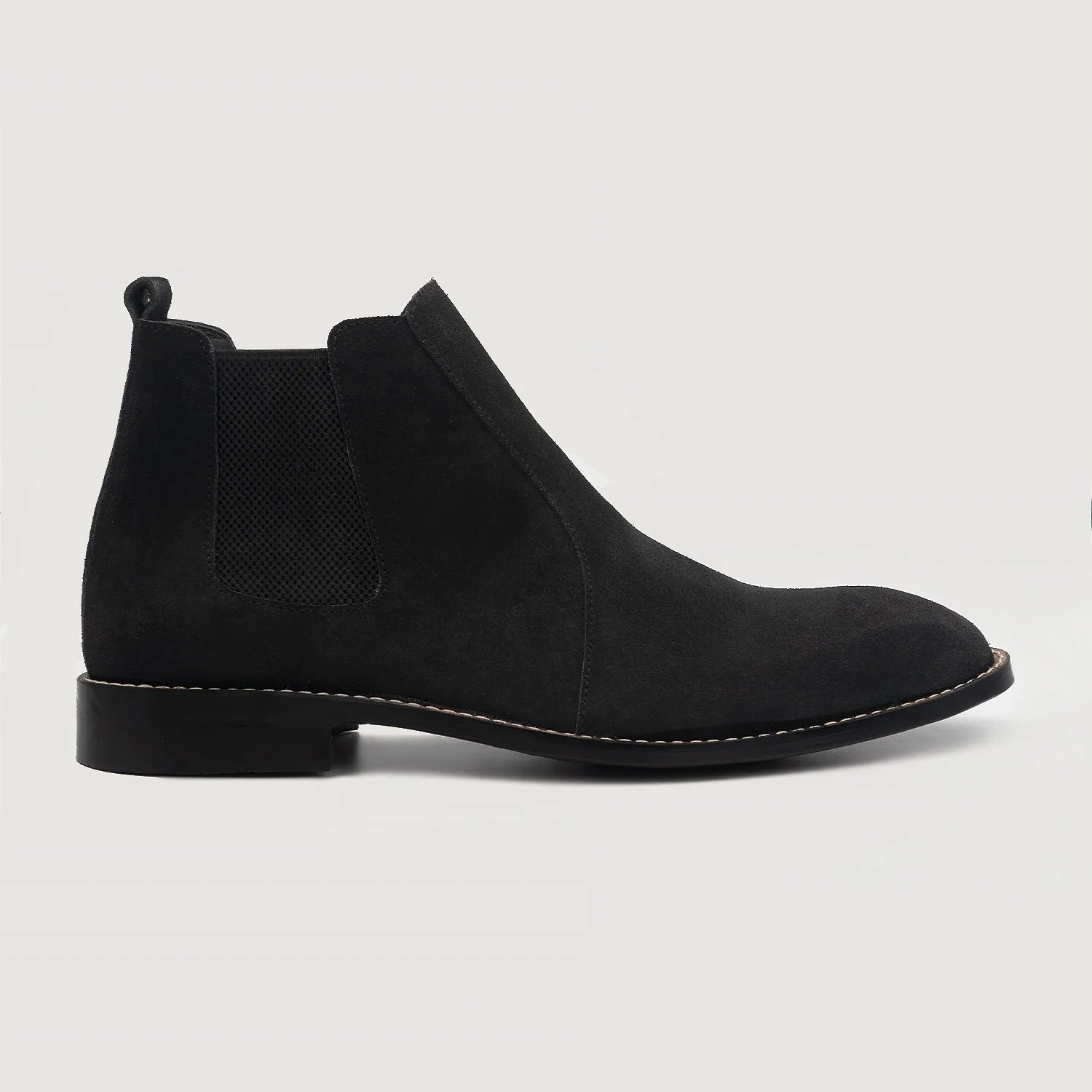 Clarkson Chelsea Black Suede Leather Boots by Dash Racegear - men Leather Shoes view 2