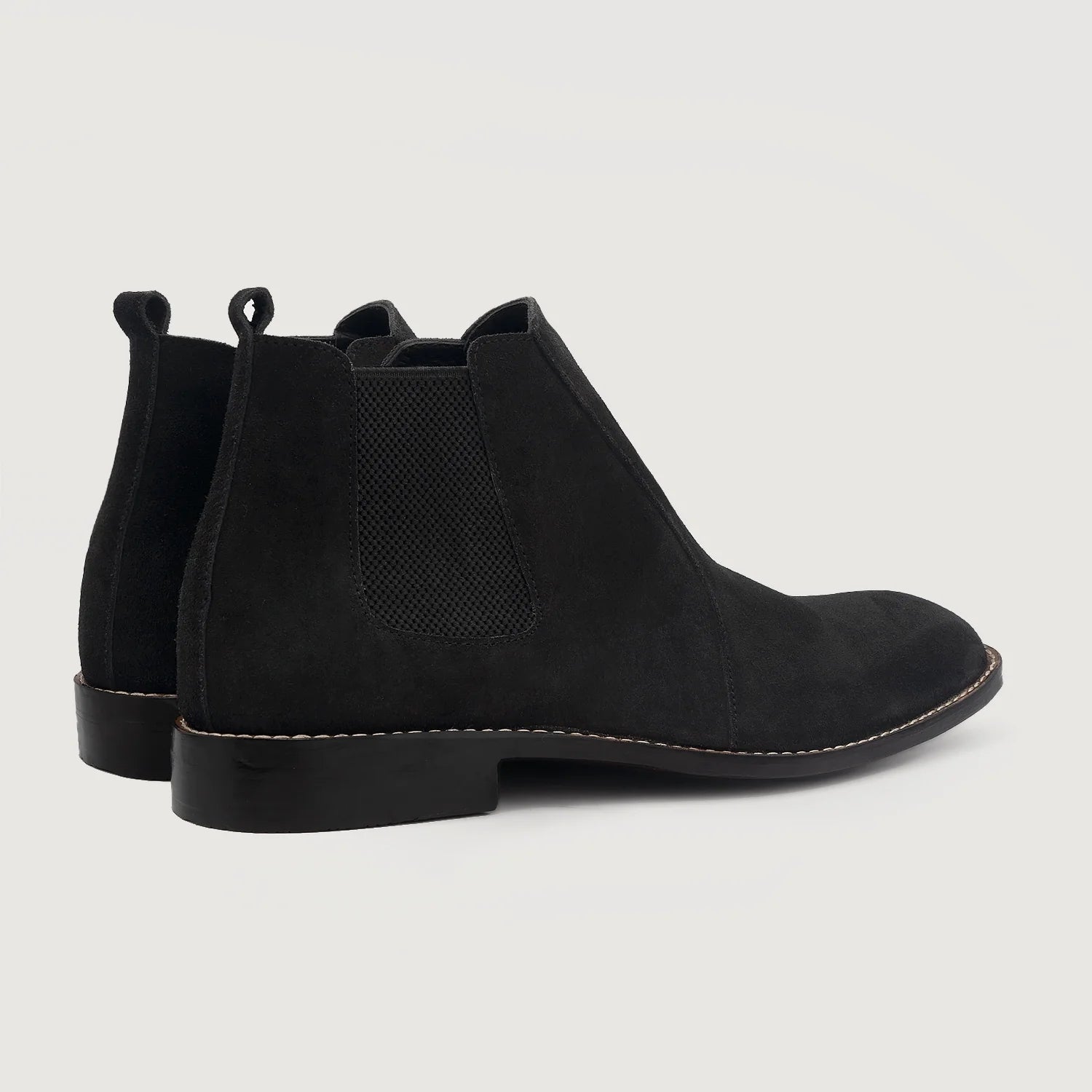 Clarkson Chelsea Black Suede Leather Boots by Dash Racegear - men Leather Shoes view 3