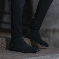 Clarkson Chelsea Black Suede Leather Boots by Dash Racegear - men Leather Shoes view 7