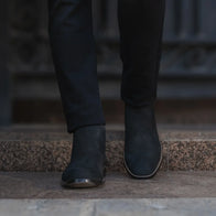 Clarkson Chelsea Black Suede Leather Boots by Dash Racegear - men Leather Shoes view 8