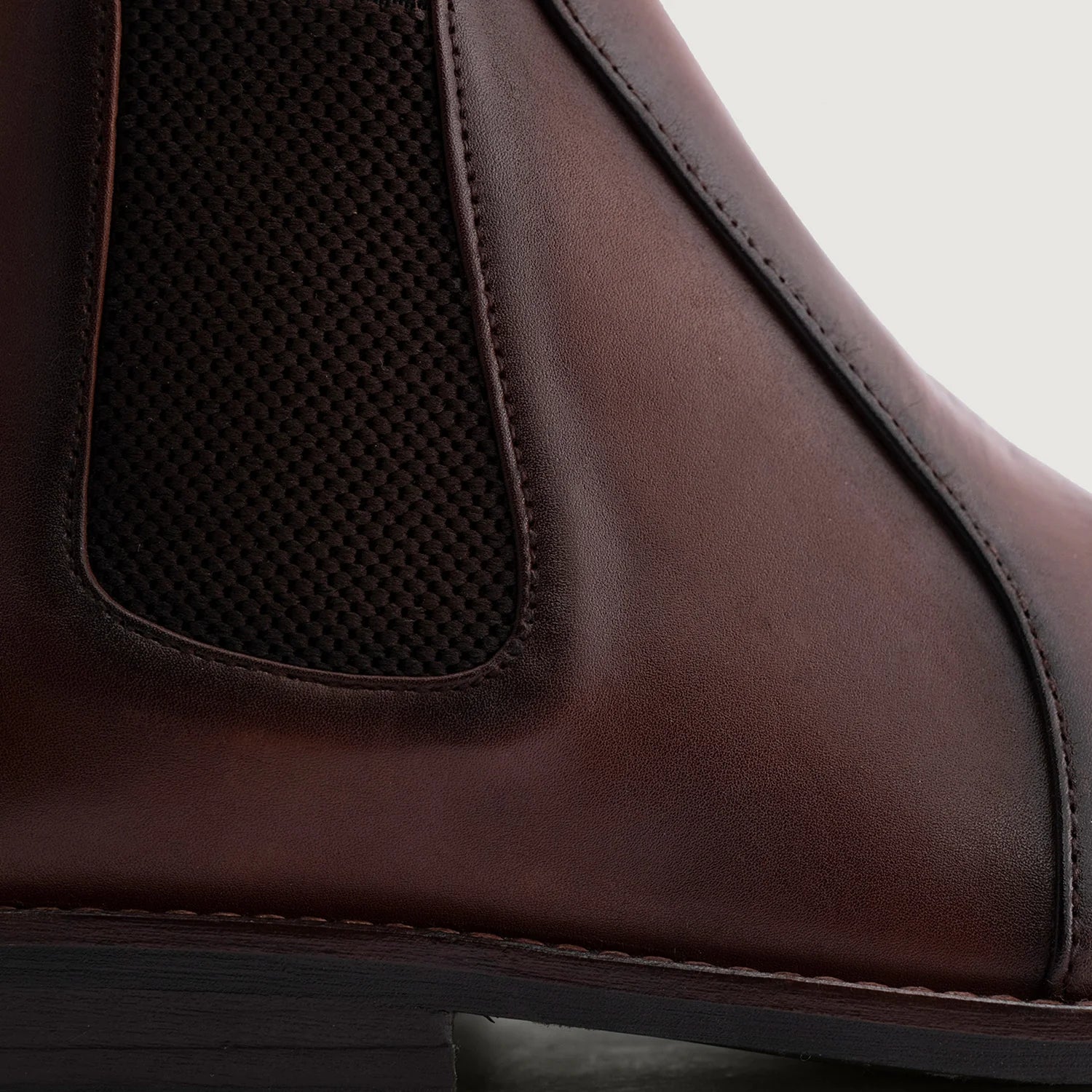 Clarkson Chelsea Brown Burnished Leather Boots - StudGuard by Dash Racegear - men Leather Shoes view 4