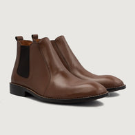 Clarkson Chelsea Brown Leather Boots by Dash Racegear - men Leather Shoes view 1