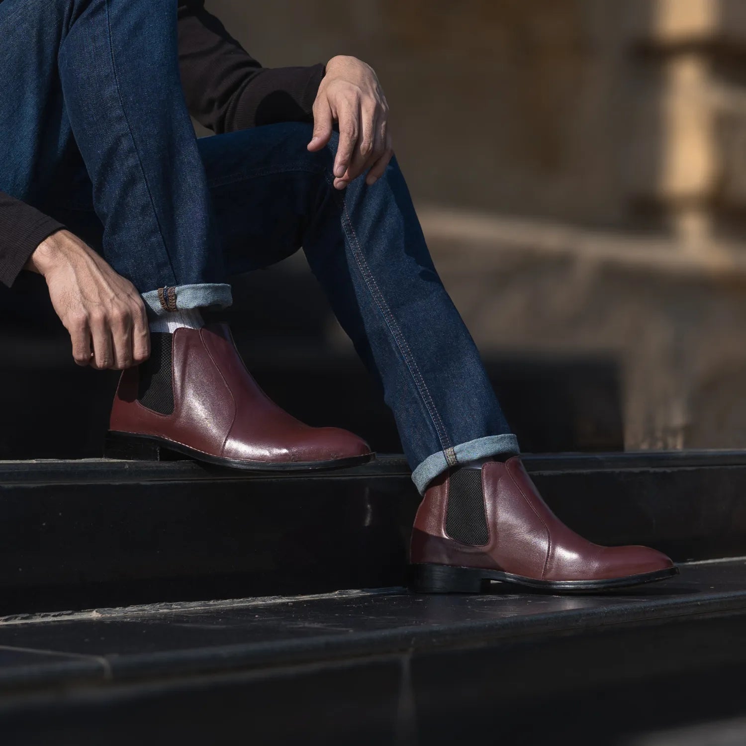 Clarkson Chelsea Brown Leather Boots by Dash Racegear - men Leather Shoes view 10