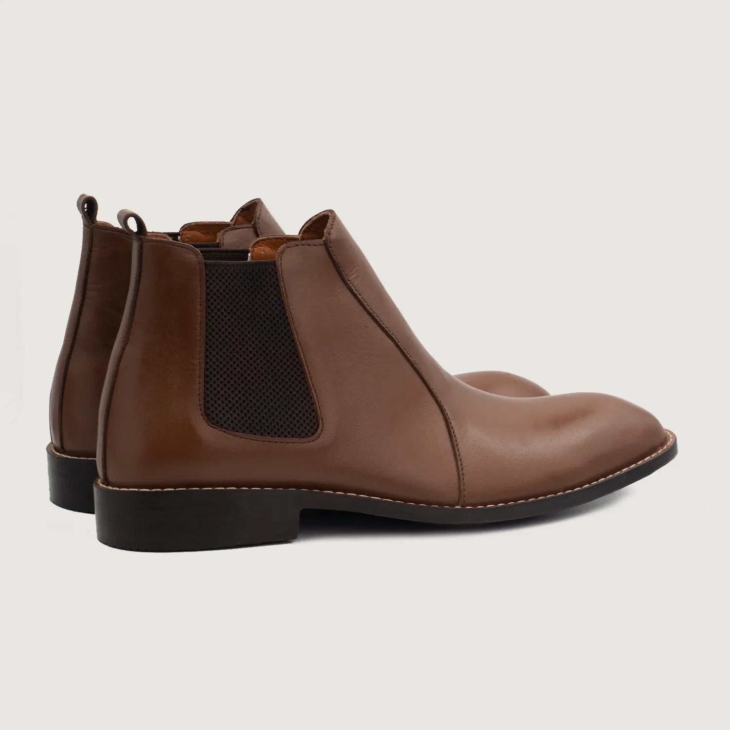Clarkson Chelsea Brown Leather Boots by Dash Racegear - men Leather Shoes view 3