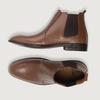 Clarkson Chelsea Brown Leather Boots by Dash Racegear - men Leather Shoes view 5