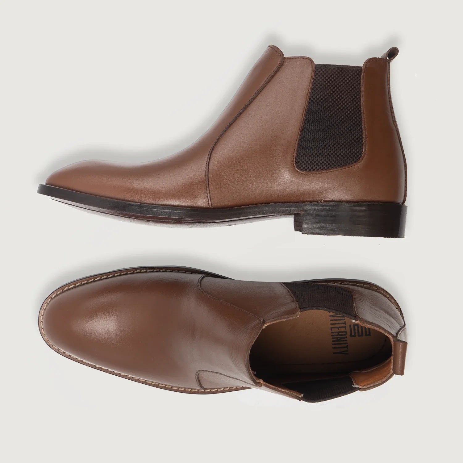 Clarkson Chelsea Brown Leather Boots by Dash Racegear - men Leather Shoes view 5