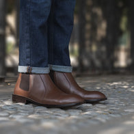 Clarkson Chelsea Brown Leather Boots by Dash Racegear - men Leather Shoes view 9