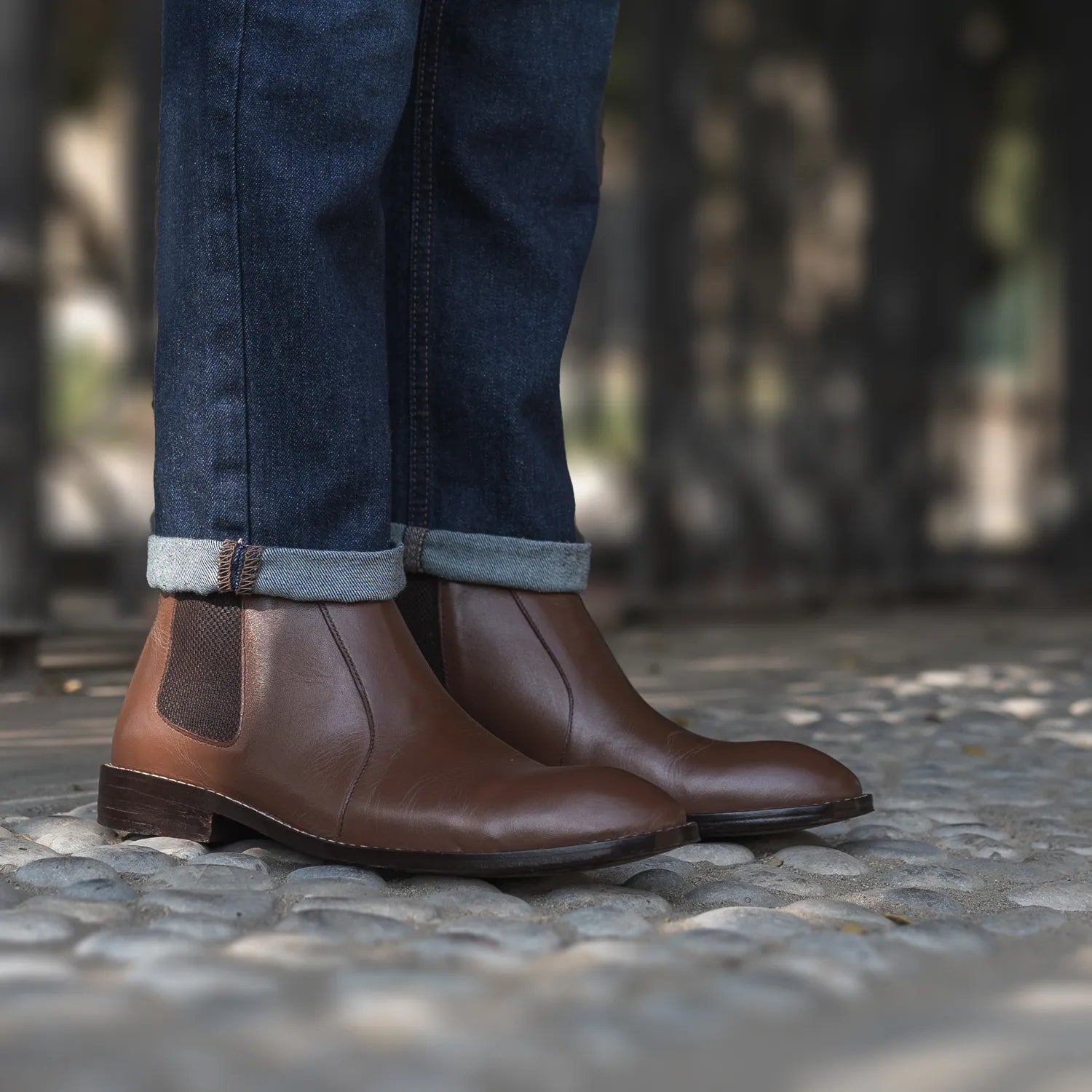 Clarkson Chelsea Brown Leather Boots by Dash Racegear - men Leather Shoes view 9