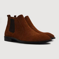 Clarkson Chelsea Brown Suede Leather Boots by Dash Racegear - men Leather Shoes view 1