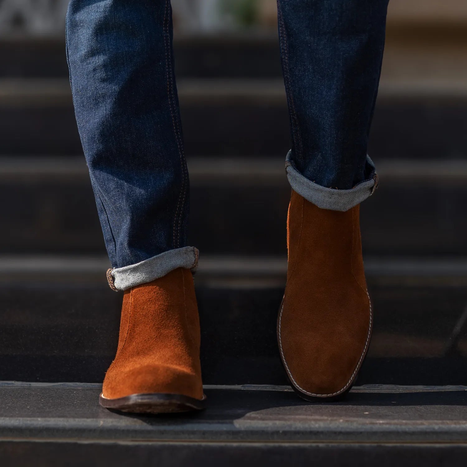 Clarkson Chelsea Brown Suede Leather Boots by Dash Racegear - men Leather Shoes view 10