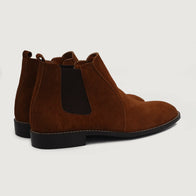 Clarkson Chelsea Brown Suede Leather Boots by Dash Racegear - men Leather Shoes view 3