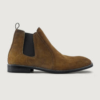 Clarkson Chelsea Brown Suede Leather Boots - StudGuard by Dash Racegear - men Leather Shoes view 2