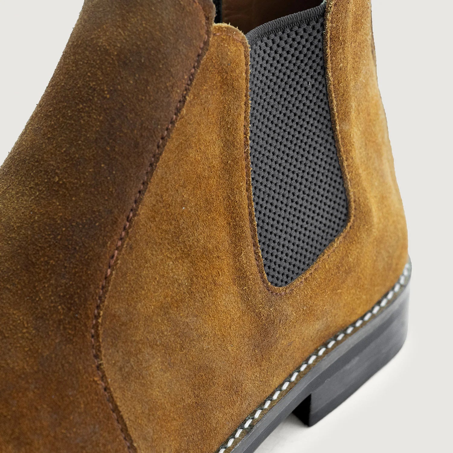 Clarkson Chelsea Brown Suede Leather Boots - StudGuard by Dash Racegear - men Leather Shoes view 5