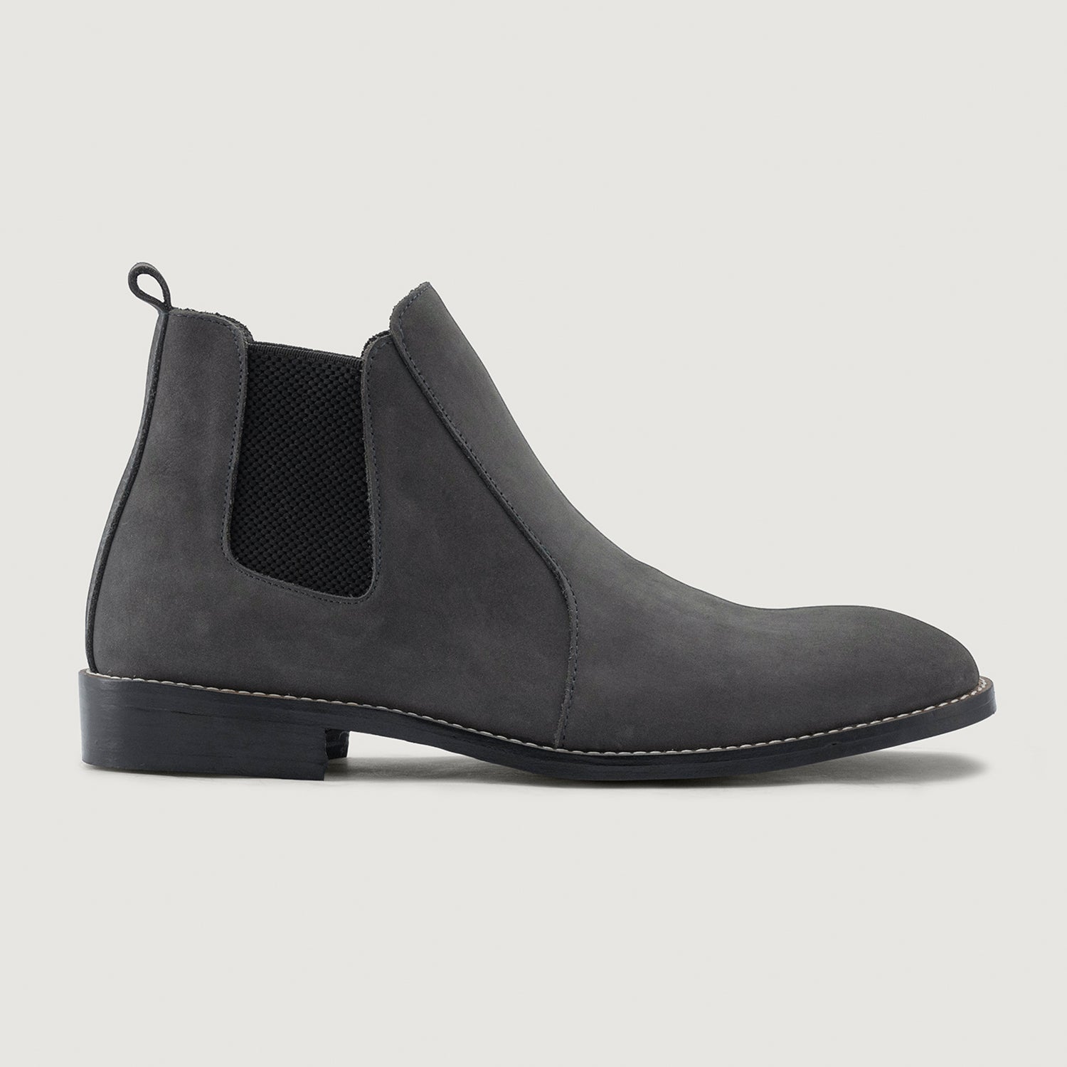 Clarkson Chelsea Grey Nubuck Leather Boots - StudGuard by Dash Racegear - men Leather Shoes view 2