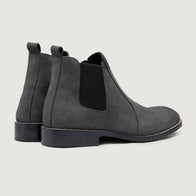 Clarkson Chelsea Grey Nubuck Leather Boots - StudGuard by Dash Racegear - men Leather Shoes view 5