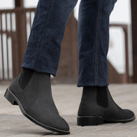 Clarkson Chelsea Grey Nubuck Leather Boots - StudGuard by Dash Racegear - men Leather Shoes view 7