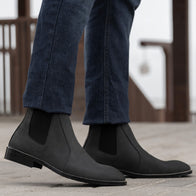 Clarkson Chelsea Grey Nubuck Leather Boots - StudGuard by Dash Racegear - men Leather Shoes view 8