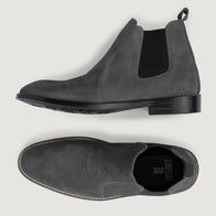 Clarkson Chelsea Grey Suede Leather Boots - StudGuard by Dash Racegear - men Leather Shoes view 3