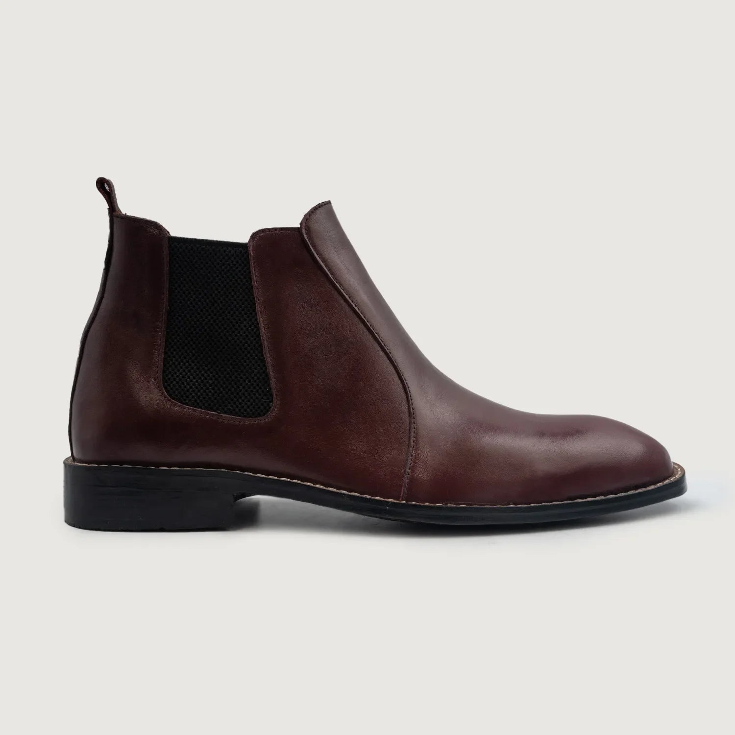 Clarkson Chelsea Maroon Leather Boots by Dash Racegear - men Leather Shoes view 2