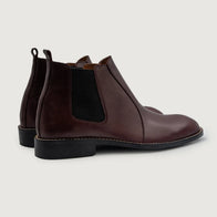 Clarkson Chelsea Maroon Leather Boots by Dash Racegear - men Leather Shoes view 3