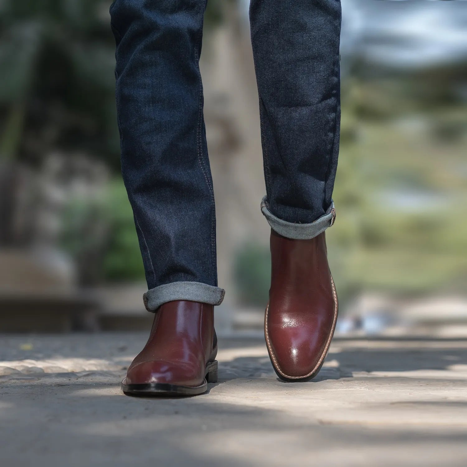 Clarkson Chelsea Maroon Leather Boots by Dash Racegear - men Leather Shoes view 7