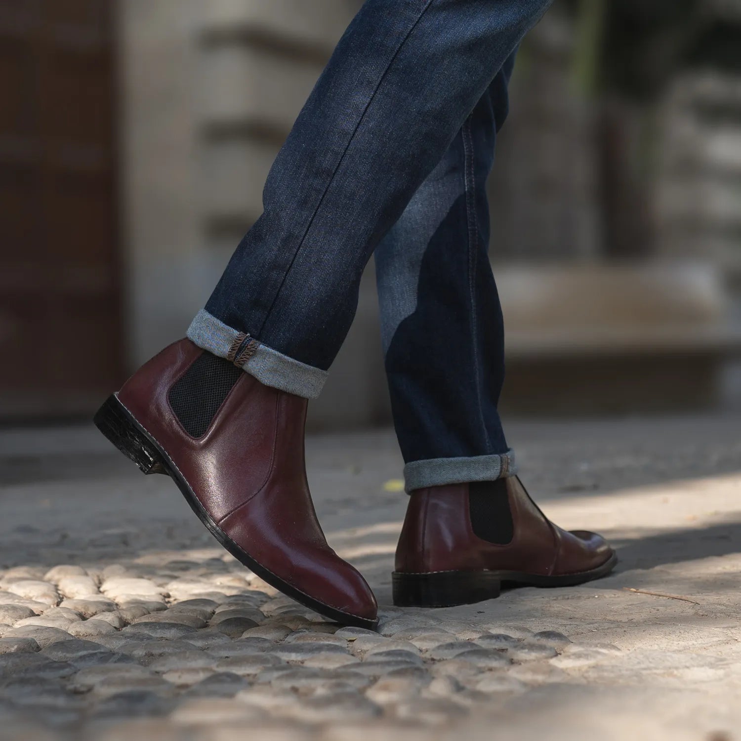 Clarkson Chelsea Maroon Leather Boots by Dash Racegear - men Leather Shoes view 8