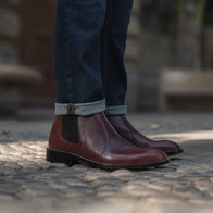 Clarkson Chelsea Maroon Leather Boots by Dash Racegear - men Leather Shoes view 9