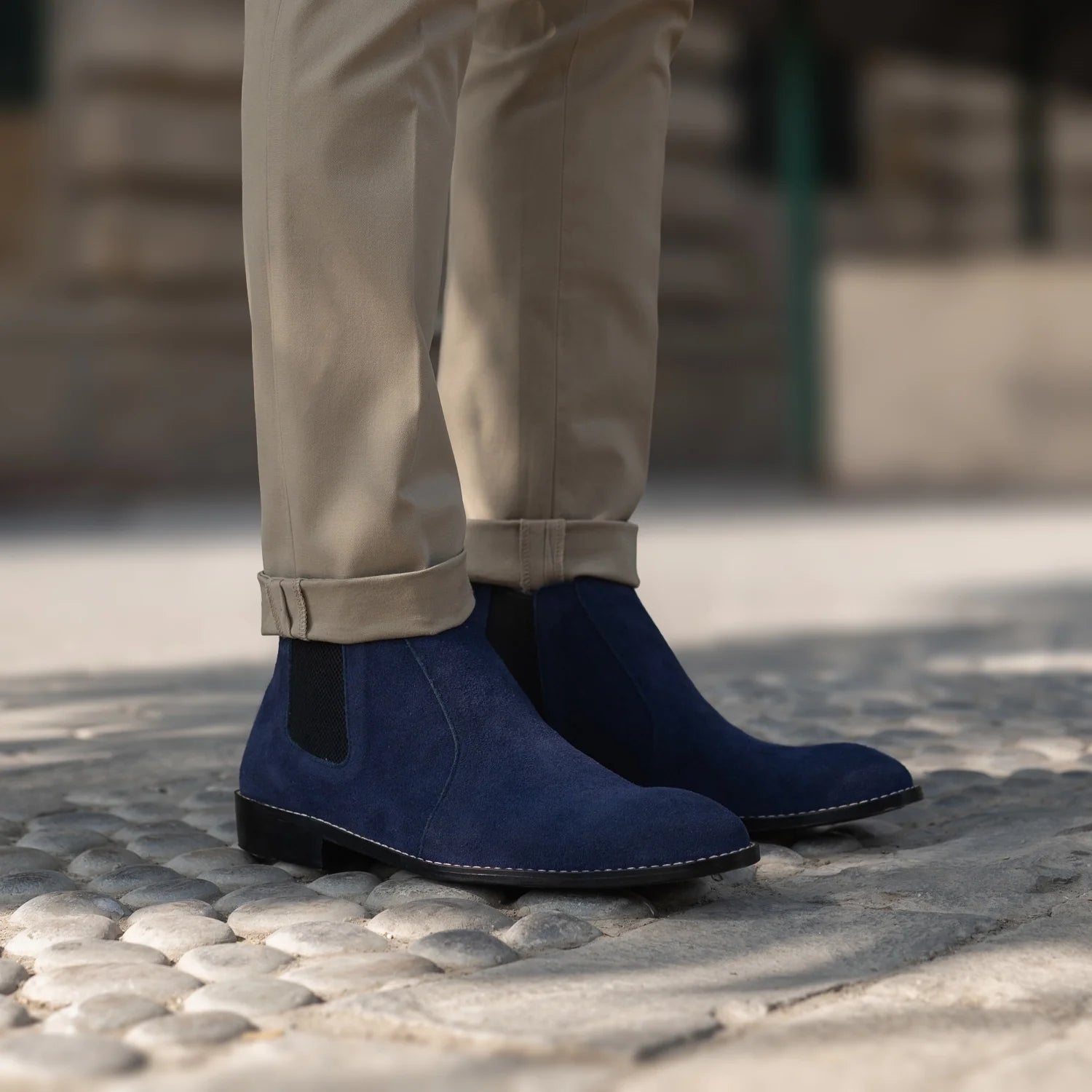Clarkson Chelsea Midnight Blue Suede Leather Boots by Dash Racegear - men Leather Shoes view 10