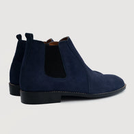 Clarkson Chelsea Midnight Blue Suede Leather Boots by Dash Racegear - men Leather Shoes view 3