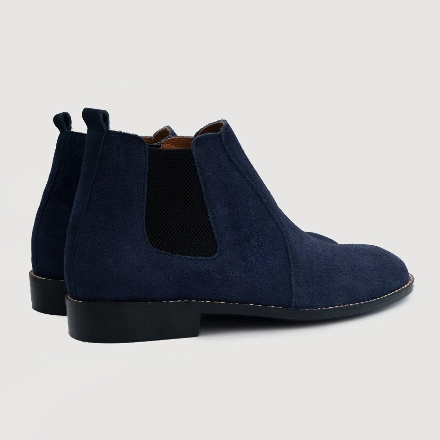Clarkson Chelsea Midnight Blue Suede Leather Boots by Dash Racegear - men Leather Shoes view 3