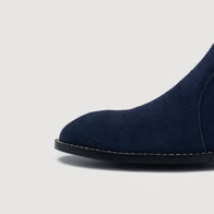 Clarkson Chelsea Midnight Blue Suede Leather Boots by Dash Racegear - men Leather Shoes view 6