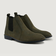 Clarkson Chelsea Olive Pullup Leather Boots - StudGuard by Dash Racegear - men Leather Shoes view 1