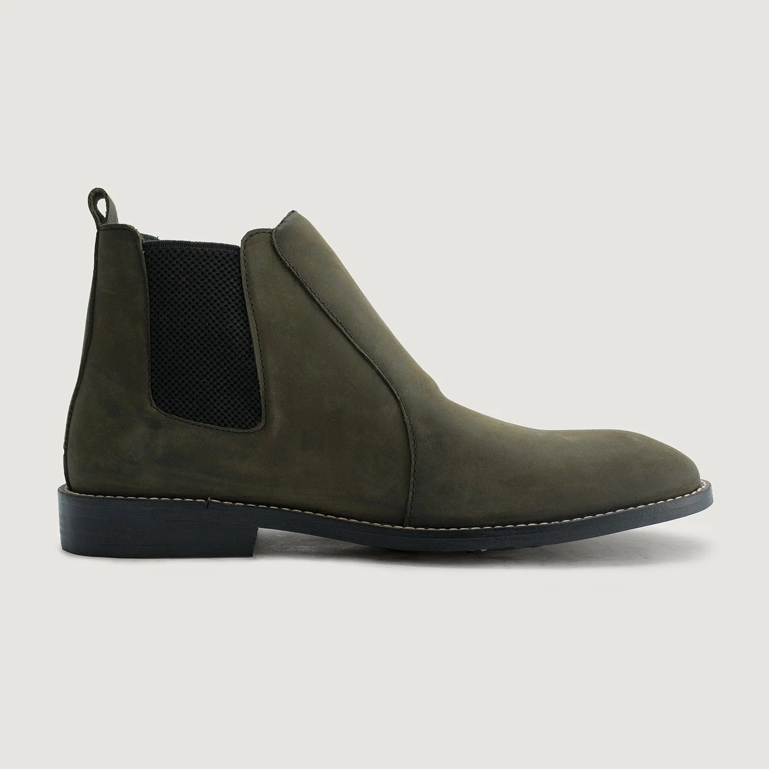 Clarkson Chelsea Olive Pullup Leather Boots - StudGuard by Dash Racegear - men Leather Shoes view 2