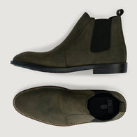 Clarkson Chelsea Olive Pullup Leather Boots - StudGuard by Dash Racegear - men Leather Shoes view 3