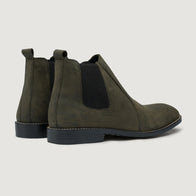 Clarkson Chelsea Olive Pullup Leather Boots - StudGuard by Dash Racegear - men Leather Shoes view 4