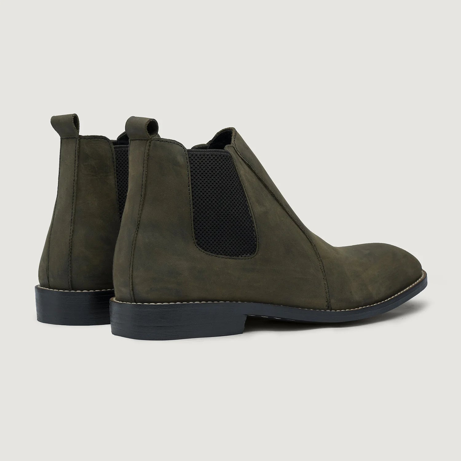 Clarkson Chelsea Olive Pullup Leather Boots - StudGuard by Dash Racegear - men Leather Shoes view 4