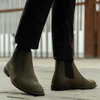 Clarkson Chelsea Olive Pullup Leather Boots - StudGuard by Dash Racegear - men Leather Shoes view 8