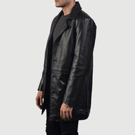 Classmith Black Leather Coat by Dash Racegear - men Jacket view 2